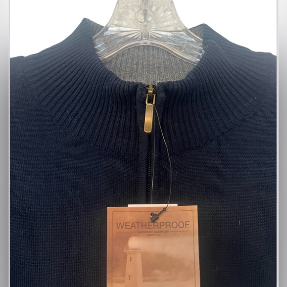 NWT Weatherproof 1/4 Zip PulloverNavy Blue Mens Sweater size XL - Picture 7 of 13